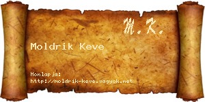 Moldrik Keve névjegykártya